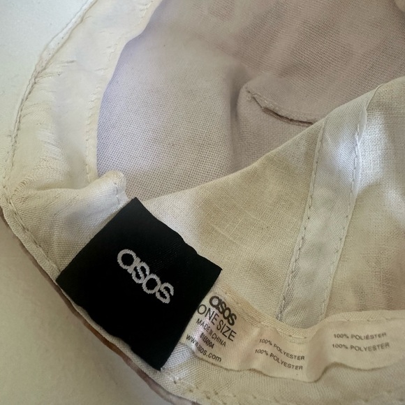 ASOS pink pearls print cap, music festival cap, women’s hat - Picture 4 of 5